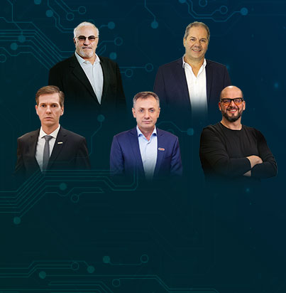 Pedro Joanir Zonta, Carlos Beal, Everton Muffato, José Evaldo Koch e Caio Camargo