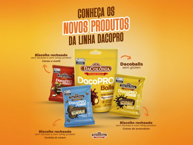 DaColônia lança snacks enriquecidos com whey protein