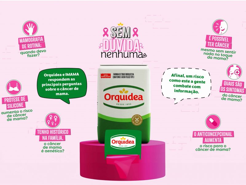 Orquídea Alimentos e Imama apresentam campanha “Sem Dúvida Nenhuma”