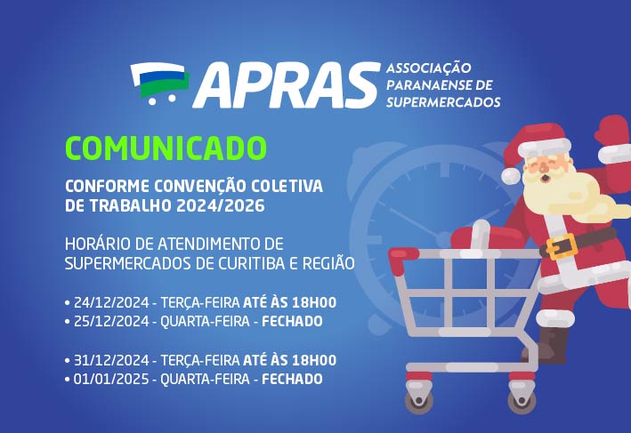 HORÁRIO DE ATENDIMENTO DE SUPERMERCADOS DE CURITIBA E REGIÃO